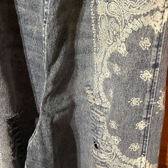 Easel Blue Denim Overalls - Picture 5 of 7